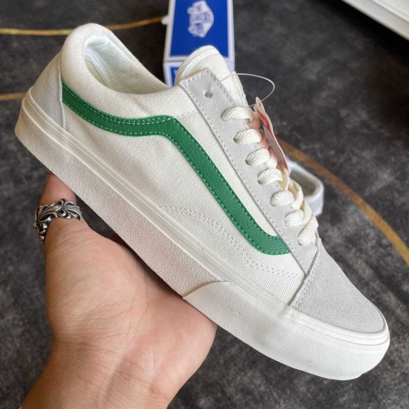 Buty Vans Old Skool zielone paski