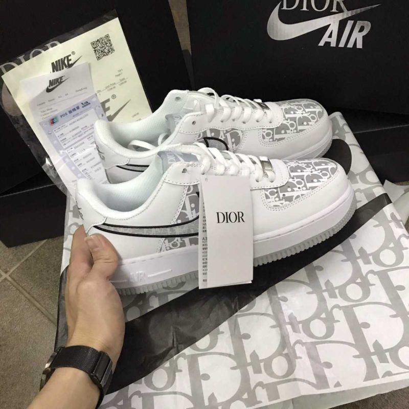 Buty Nike Air Force 1 Dior Szare Premium