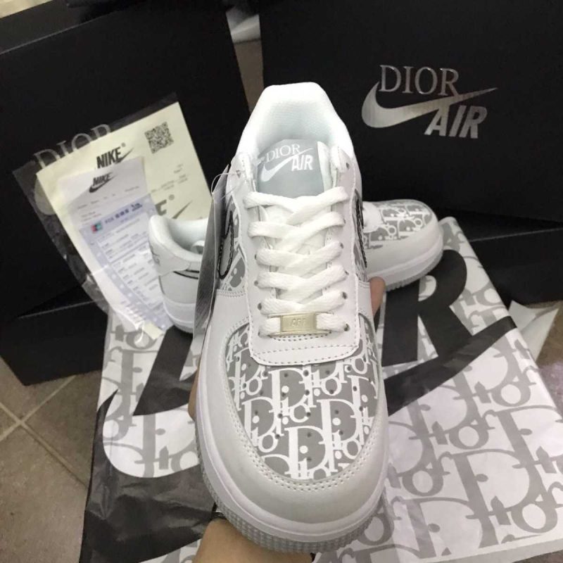 Buty Nike Air Force 1 Dior Szare Premium