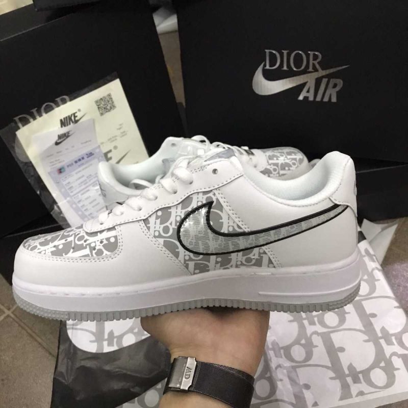 Buty Nike Air Force 1 Dior Szare Premium