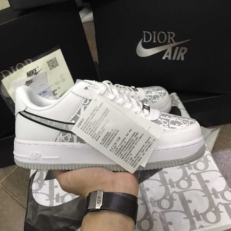Buty Nike Air Force 1 Dior Szare Premium