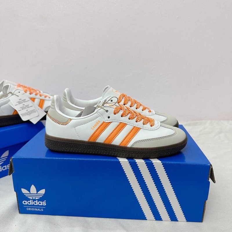 Buty Adidas Samba OG White Equipment Orange Jakość Premium