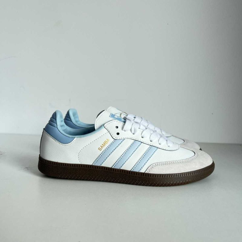 Buty Adidas Samba OG ‘White Halo Blue Gum’ Jakość Premium