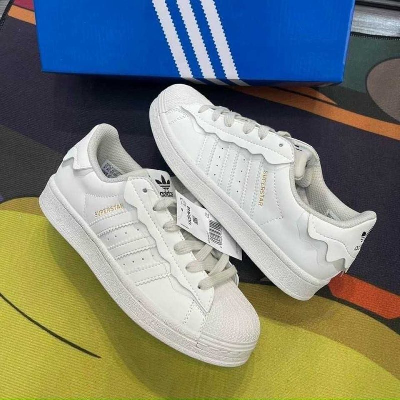 Buty Adidas Originals Superstar Cappuccino Całe Białe