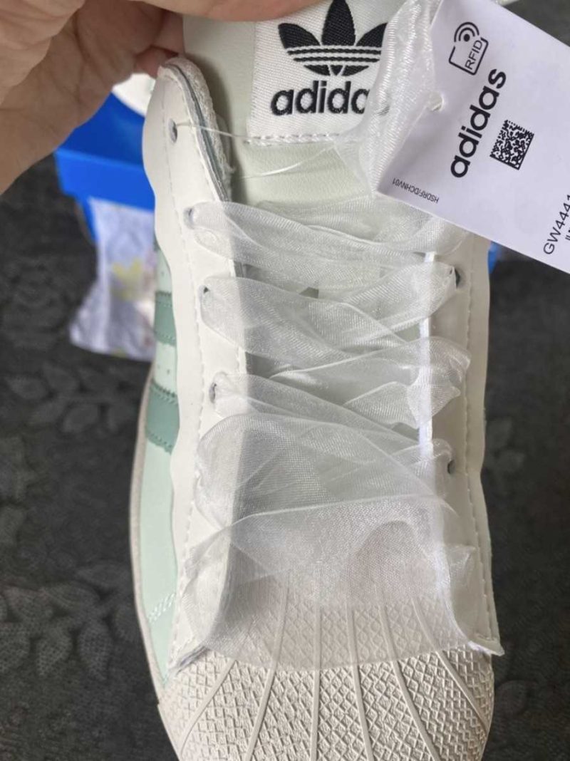 Buty Adidas Superstar Cappuccino Green Zielony Efekt Ściekania
