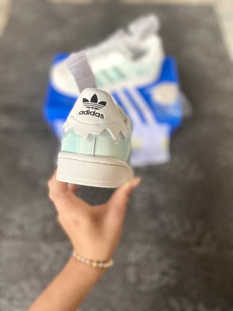 Buty Adidas Superstar Cappuccino Green Zielony Efekt Ściekania