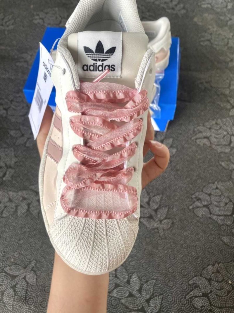 Buty Adidas Superstar Cappuccino Różowo-Kremowy Efekt Ściekania