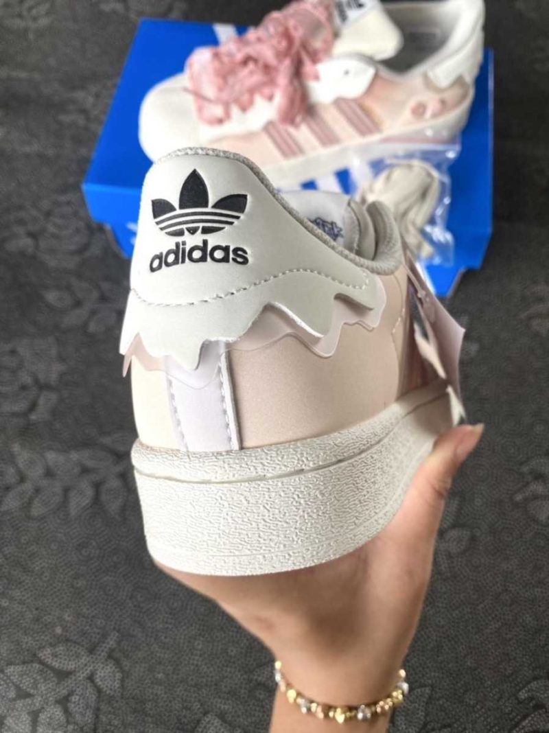 Buty Adidas Superstar Cappuccino Różowo-Kremowy Efekt Ściekania