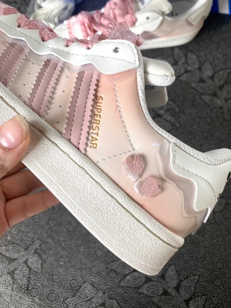 Buty Adidas Superstar Cappuccino Różowo-Kremowy Efekt Ściekania