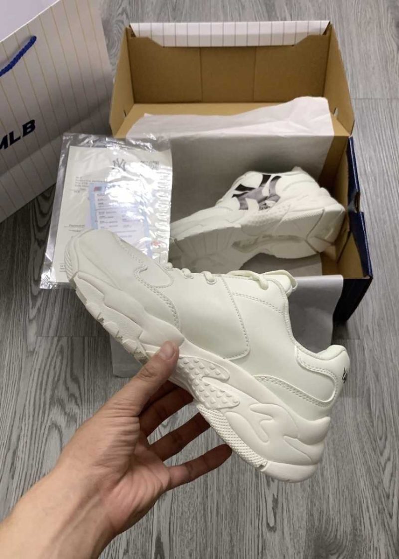 Sneakersy MLB Big Ball Chunky A New York Yankees Białe Czarne Logo Jakość 1:1