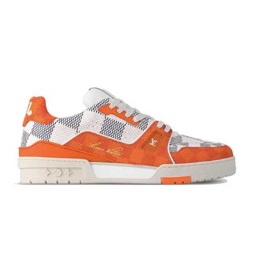 Buty Louis Vuitton LV Trainer #54 Damier Orange Jakość Premium