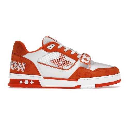 Buty LV Trainer Monogram Orange Denim 1A9ZC2 Jakość VIP