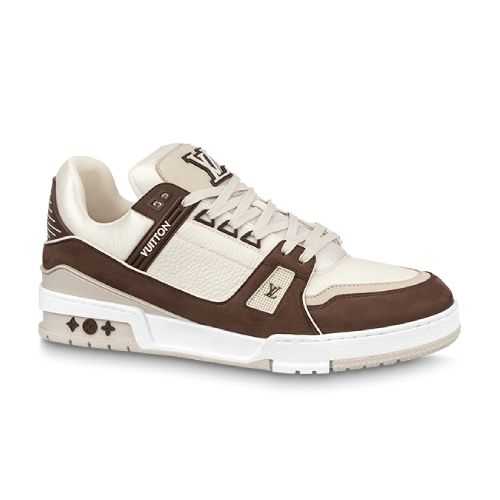 Buty Louis Vuitton LV Trainer Gładki Mokka 2023 Jakość jak oryginał 99.99%