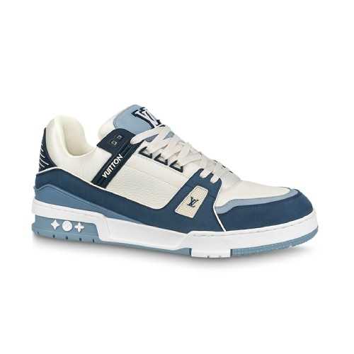 Buty Louis Vuitton LV Trainer Gładkie Niebieskie 2023 Premium