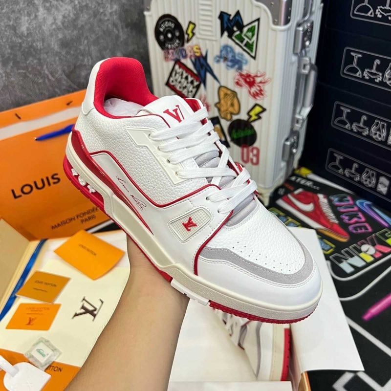 Buty LV Trainer #54 White Red Jakość jak oryginał 99.99%