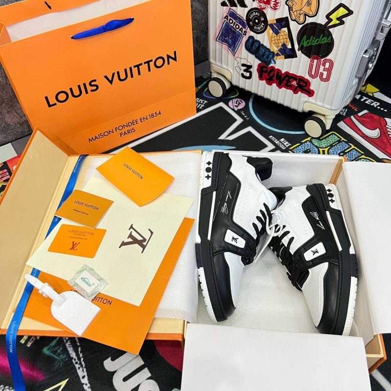Buty LV Trainer #54 Biało-Czarne Jakość jak oryginał 99.99%