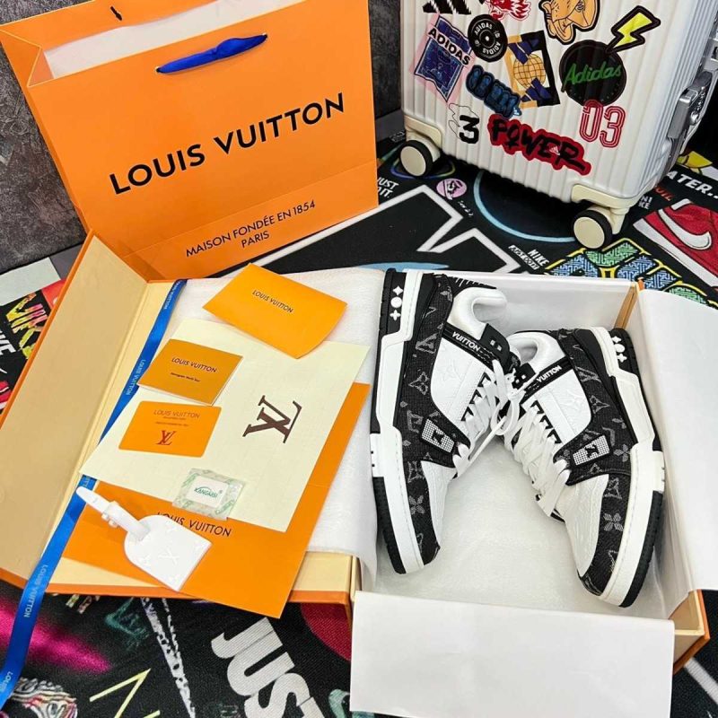 Buty Louis Vuitton LV Trainer Monogram Black Replika Premium
