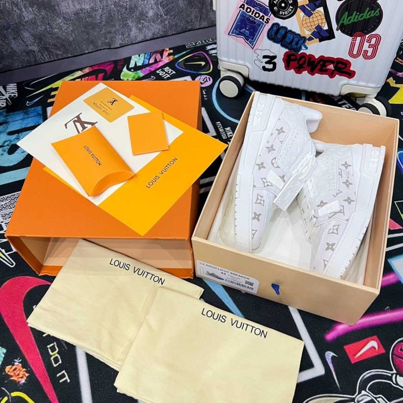 Buty LV Trainer #54 Białe Kwiatowe Jakość jak oryginał 99.99%