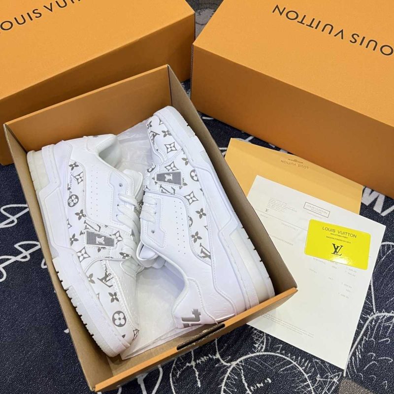 Buty LV Trainer #54 Pattern Gray White Jakość Premium