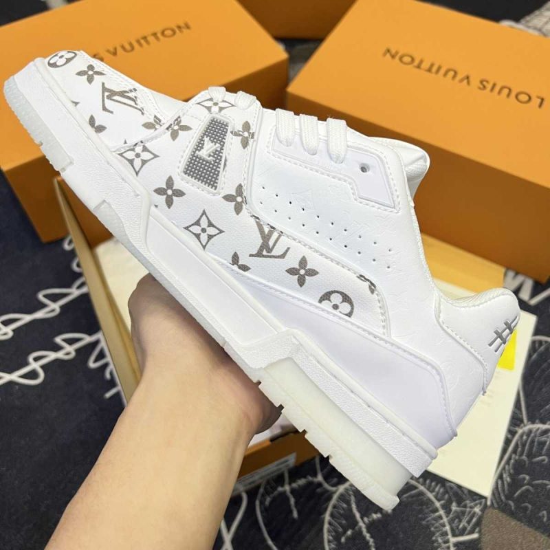 Buty LV Trainer #54 Pattern Gray White Jakość Premium