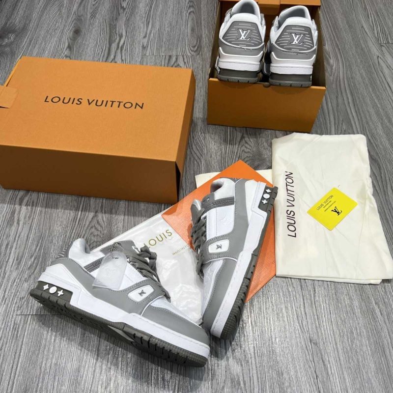 Sneakersy Louis Vuitton LV Trainer Szare Premium