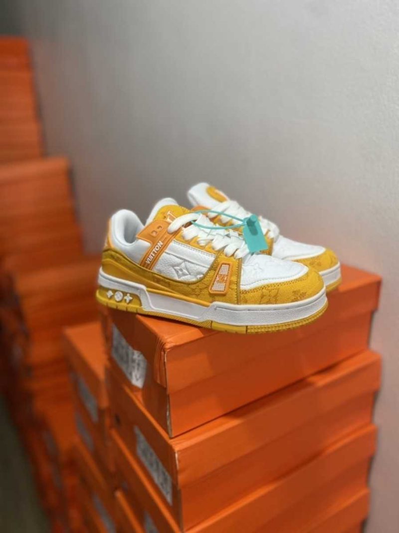 Sneakersy Louis Vuitton LV Trainer 1A9JHD Biało-Złote