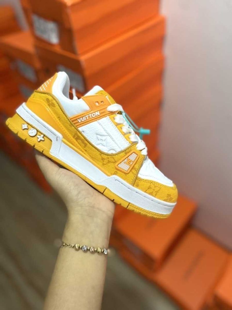 Sneakersy Louis Vuitton LV Trainer 1A9JHD Biało-Złote