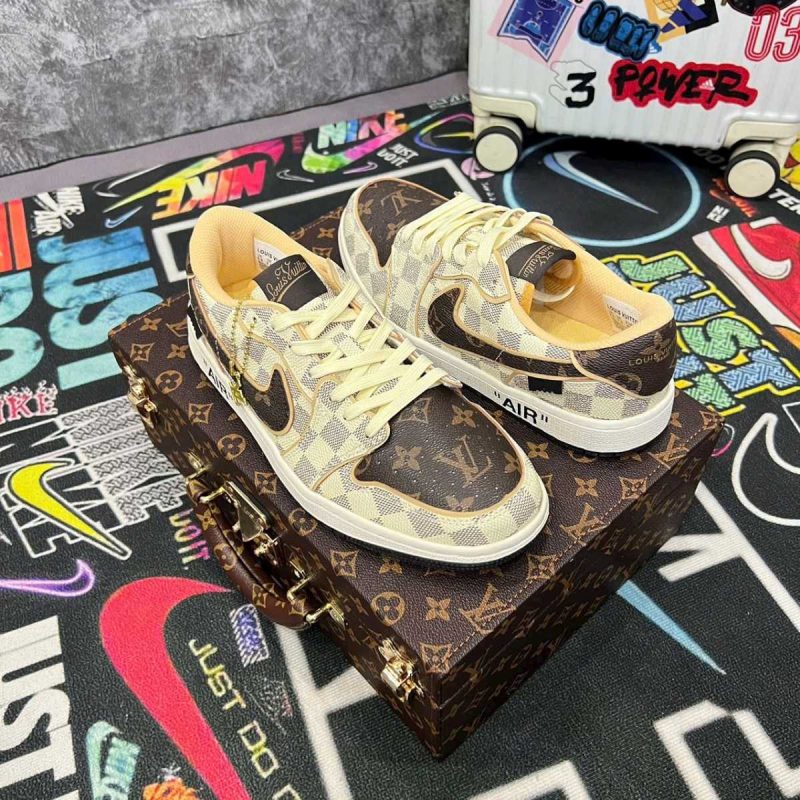 Buty Louis Vuitton x Travis Scott x Nike Air Jordan 1 Low OG Jakość Premium