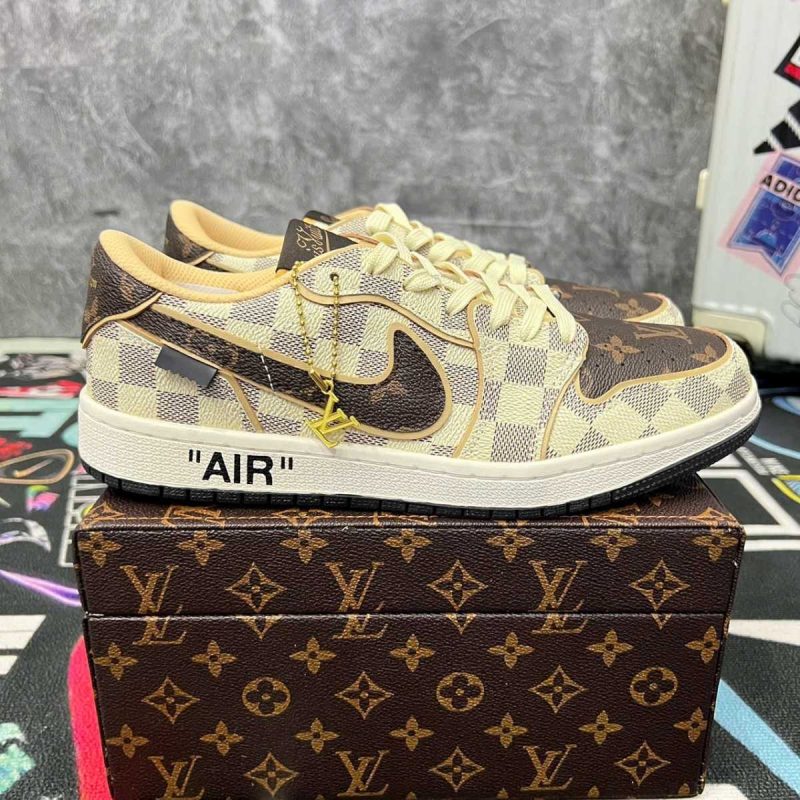Buty Louis Vuitton x Travis Scott x Nike Air Jordan 1 Low OG Jakość Premium