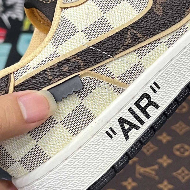 Buty Louis Vuitton x Travis Scott x Nike Air Jordan 1 Low OG Jakość Premium