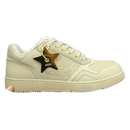 Buty Dior B27 Low Beżowa Skóra Cielęca Ziarnista Beżowa Skóra Dior Gravity Najwyższa Jakość