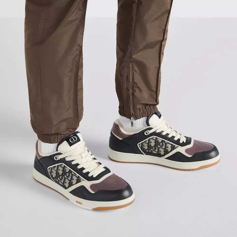 Buty Dior B27 Low Głęboki Niebieski Śliwkowy Żakard Dior Oblique Jakość Premium
