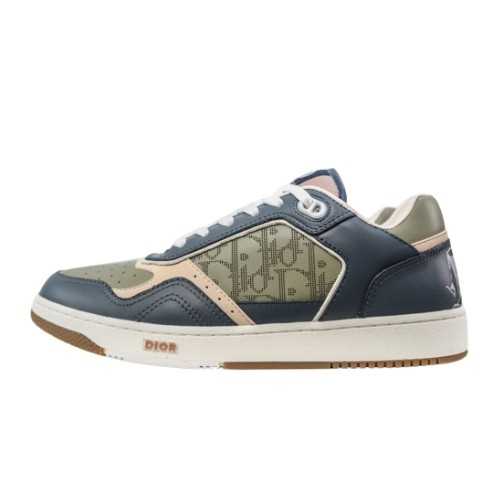 Buty Dior B27 Brązowa i Ciemnoszara Gładka Skóra Cielęca Oblique Galaxy