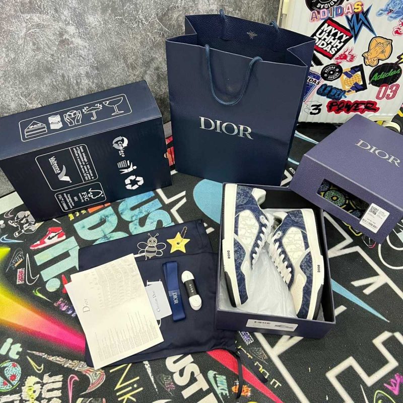 Buty Dior Tears B27 Denim White Oblique Galaxy Leather Jakość Premium
