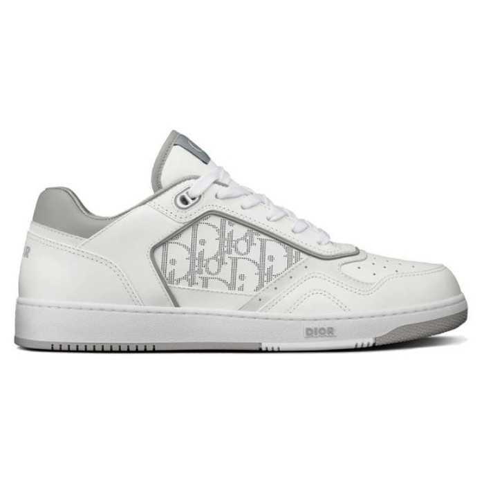 Buty Dior B27 Low-Top White Gray Gładka Skóra Cielęca Oblique Galaxy Jakość Premium