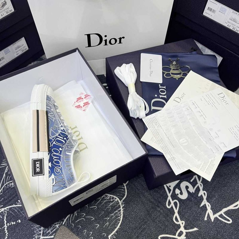 Buty Dior B23 Low-Top Canvas Safari Oblique ‘Blue Navy’ Low Jakość Premium