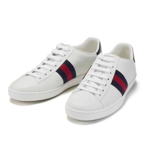 Buty Gucci Ace Skórzane ‘White Blue’ 386750-02JR0-9072 Jakość Premium