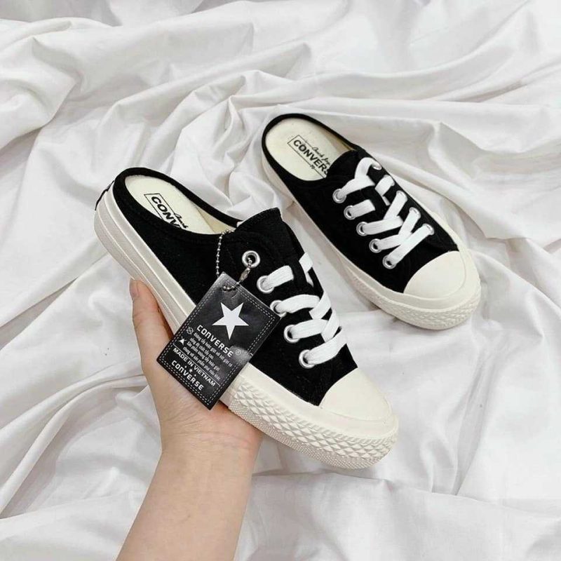 Damskie klapki mule Converse czarne (bez pięty)